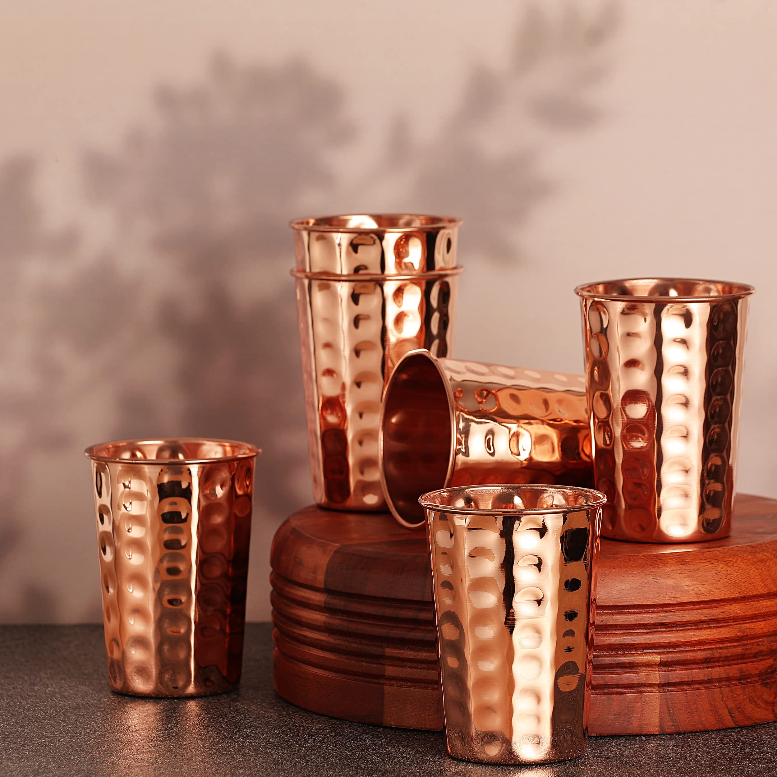 Amazon.com | HealthGoodsIn Pure Copper Cups Set of 6 - Pure Copper